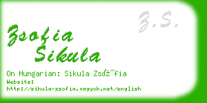 zsofia sikula business card